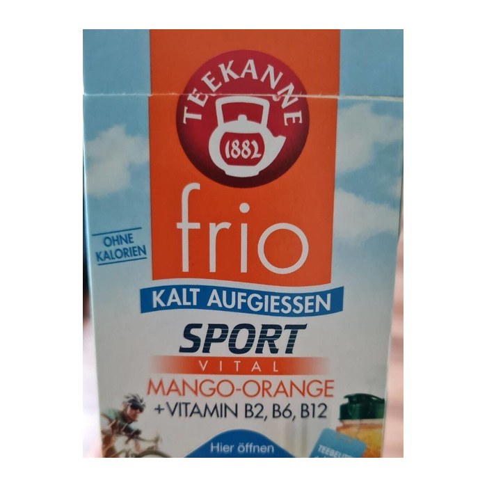 TEEKANNE frio SPORT VITAL MANGO-ORANGE +VITAMIN B2, B6, B12 Tee 18 Portionen
