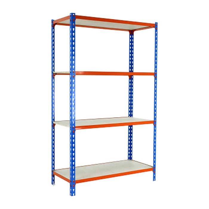 Simonrack Schwerlastregal MADERCLICK PLUS 4/500 8435104961278 blau, orange, holz 100,0 x 50,0 x 150,0 cm