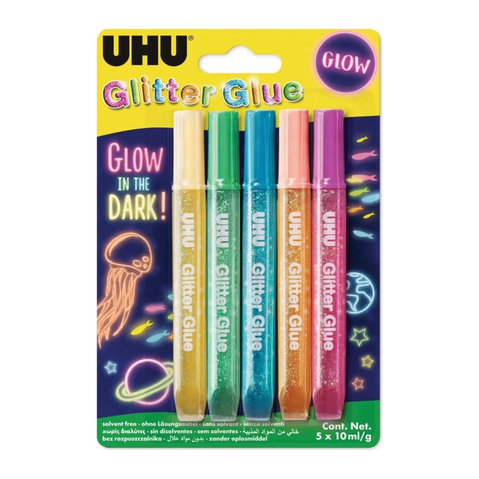 UHU Glow in the dark Klebestifte 10,0 ml, 5 St.