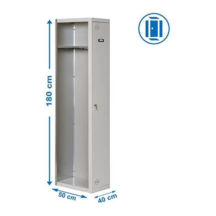 Simonrack Anbau-Spind SIMONLOCKER DIY grau 8435104936221, 1 Schließfach 40,0 x 50,0 x 180,0 cm