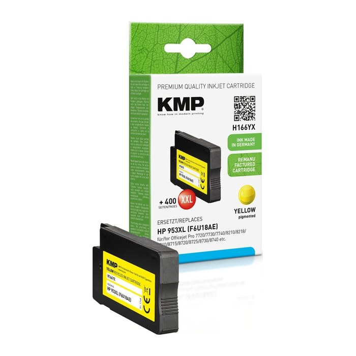 KMP H166YX gelb Druckerpatrone kompatibel zu HP 953XL (F6U18AE)