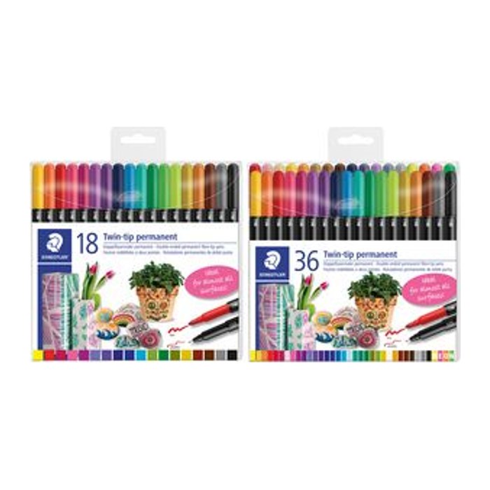 STAEDTLER Fasermaler D.spitze permanent 36ST