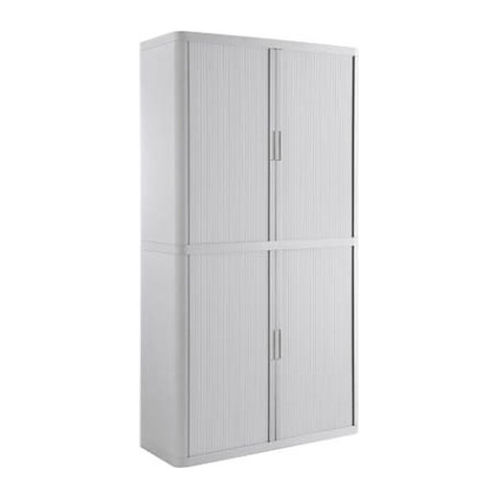 PAPERFLOW easyOffice Rollladenschrank weiß ohne Fachböden 110,0 x 41,5 x 204,0 cm