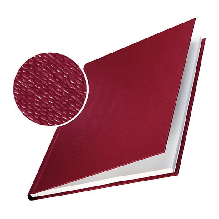 LEITZ Buchbindemappen rot Hardcover für 106 - 140 Blatt DIN A4, 10 St.
