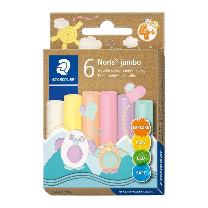 STAEDTLER Plastilin-Knete Noris Jumbo pastel