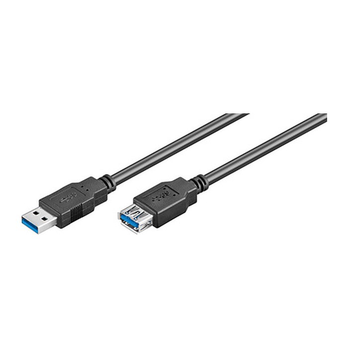 goobay USB 3.0 A Kabel 1,8 m schwarz, 1 St.