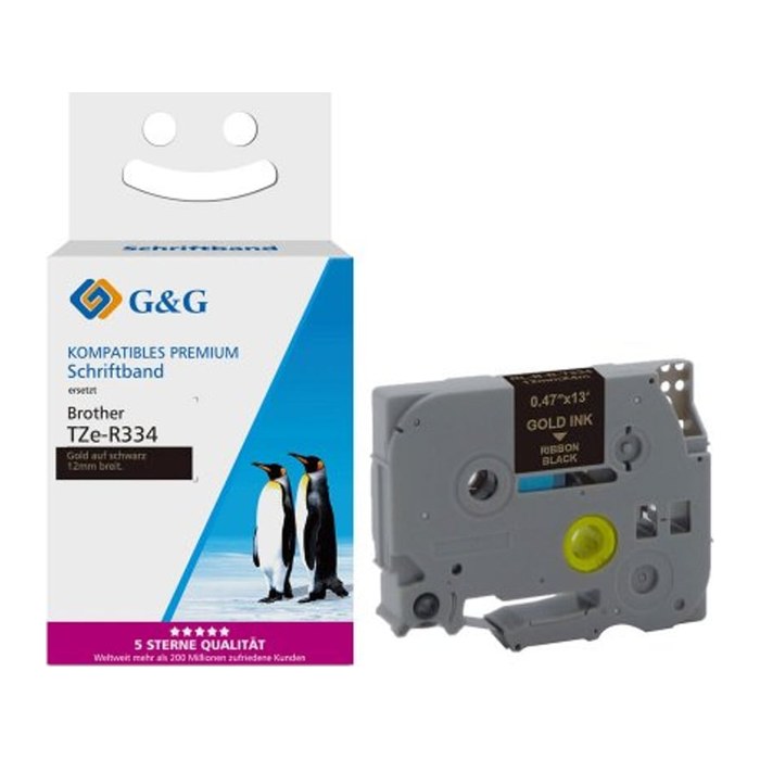 G&G Seiden Schriftband kompatibel mit Brother TZe-R334