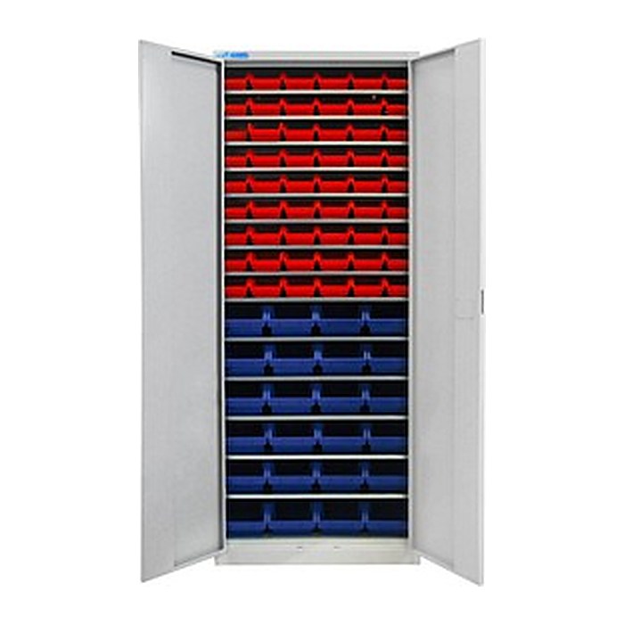 ADB Stahlschrank 40826 lichtgrau 14 Fachböden 71,0 x 30,0 x 195,0 cm, teilzerlegt, 1 St.