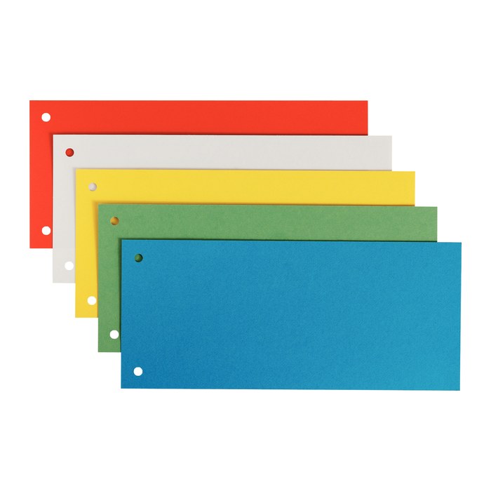 LEITZ Trennstreifen 1679 farbsortiert, 180 g/qm Karton 24,0 x 10,5 cm, 25 St.