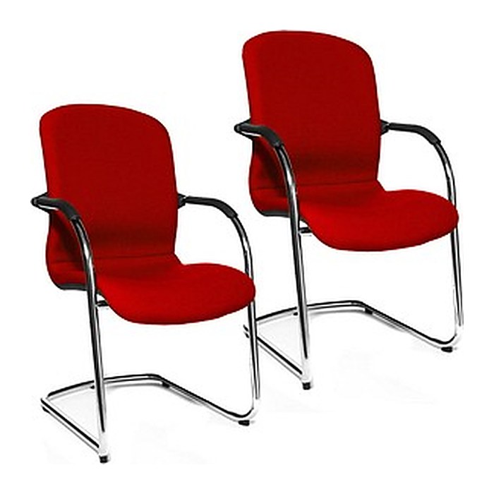 Topstar Besucherstühle Open Chair 110 OC690 T31 rot Stoff, 2 St.