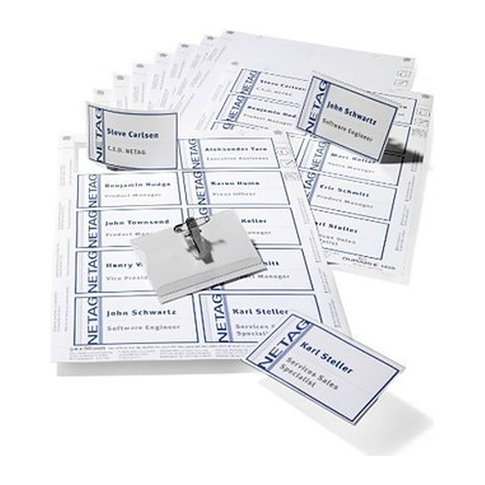 DURABLE Namensschilder mit Kombiklemme 9,0 x 5,4 cm, 20 St.