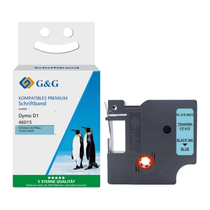 G&G Seiden Schriftband kompatibel mit Dymo D1/46015