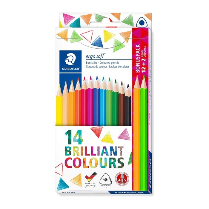 STAEDTLER Buntstift ergosoft neon 14ST