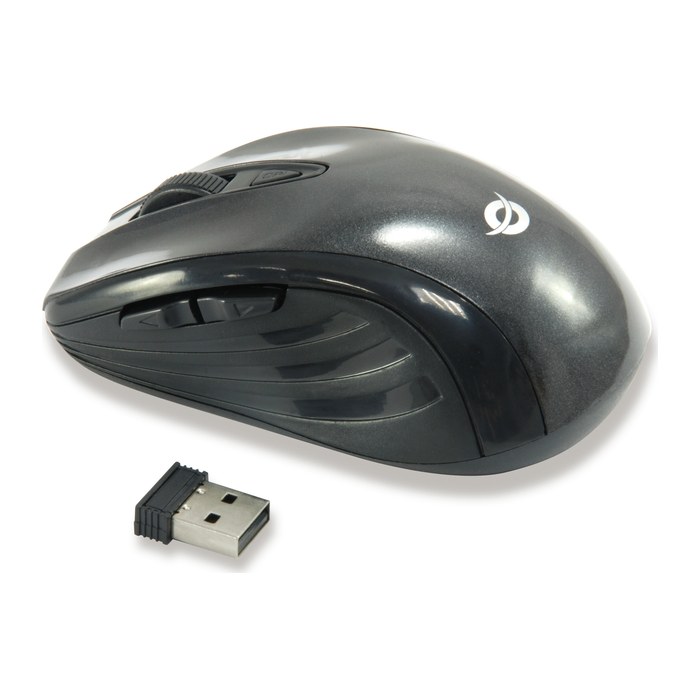 CONCEPTRONIC Reisemaus WLS USB-A/1600DPI/6Tasten R schwarz