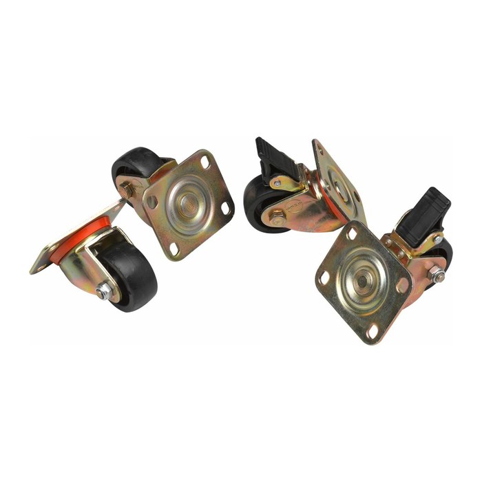 Equip 4xRollen für Serverschränke Basic/DF 75mm schwarz