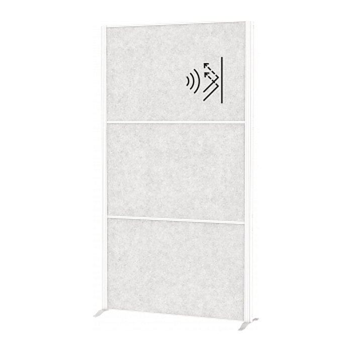 MAUL Akustik-Trennwand MAULconnecto 9611002, hellgrau 100,0 x 182,0 cm, 1 St.