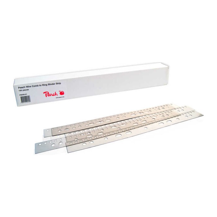 Peach Wire Comb to Ring Binder Strip