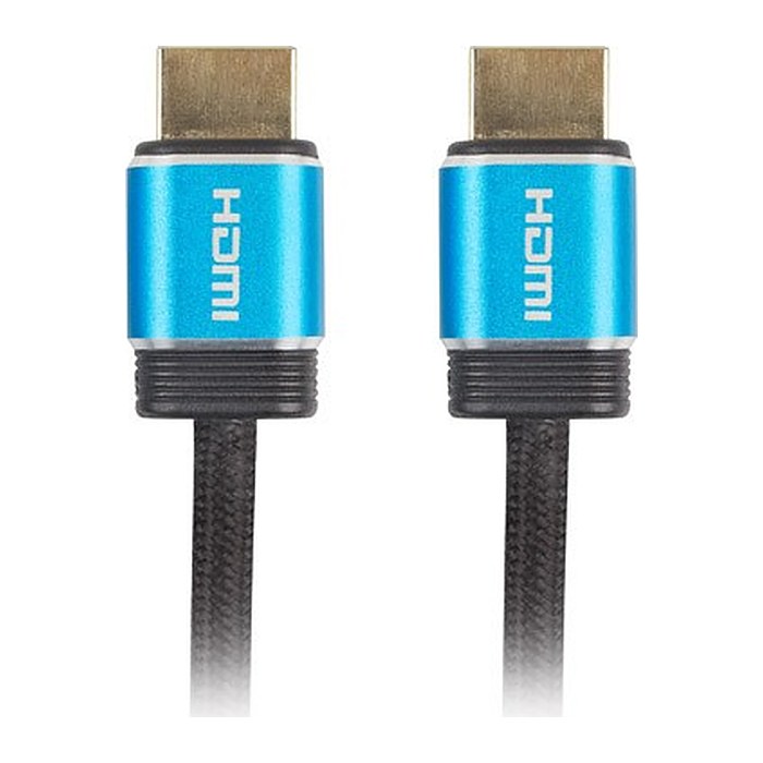 LANBERG HDMI M/M V2.0 Kabel 1,0m 4K 60Hz CU PREMIUM schwarz