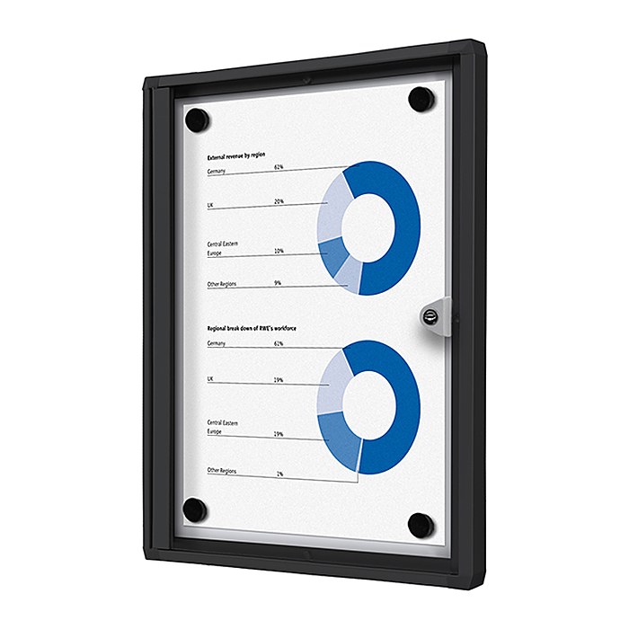 Showdown® Displays Schaukasten Economy schwarz 1x DIN A4 27,1 x 2,6 x 35,0 cm, 1 St.
