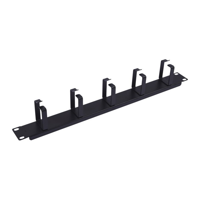 Equip 19" Kabelmanagement 5xMetallringe Plastik 1U RAL9005