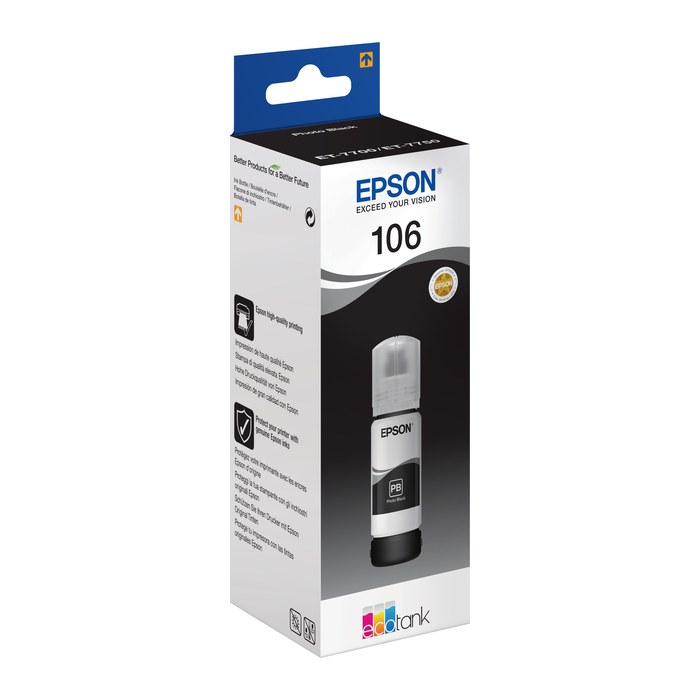 EPSON 106/T00R14 Foto schwarz Tintenflasche