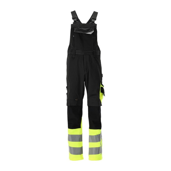MASCOT® unisex Warnschutz-Latzhose Sunderland schwarz, gelb Größe 24