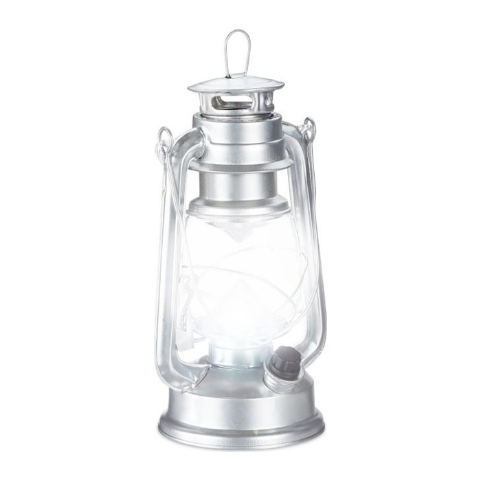 relaxdays LED Laterne silber 11,5 cm, 1 St.