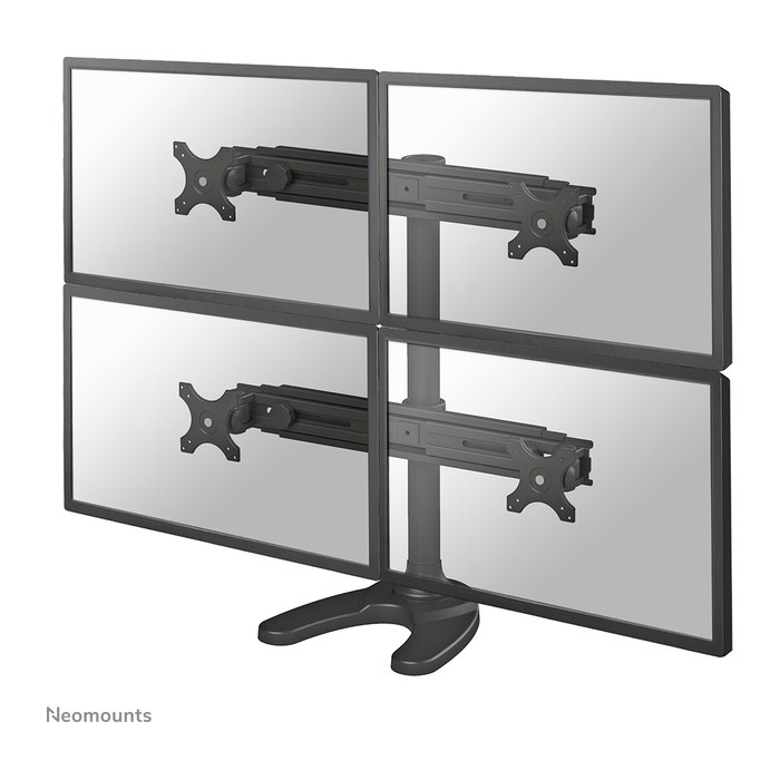 Neomounts Monitor-Halterung FPMA-D700DD4 schwarz für 4 Monitore, Tischbohrung