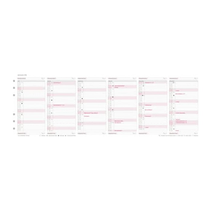 CHRONOPLAN Kalendereinlage 2026 Jahresplan Midi (9,6 x 17,2 cm)