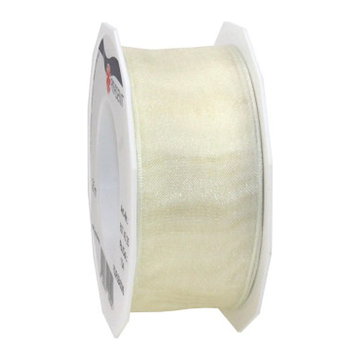 PRÄSENT Geschenkband Four Seasons seidenmatt creme 40,0 mm x 25,0 m