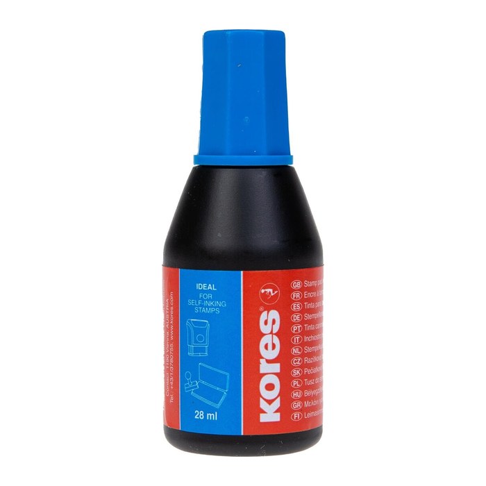 Kores® Stempelfarbe 71308 blau 28,0 ml
