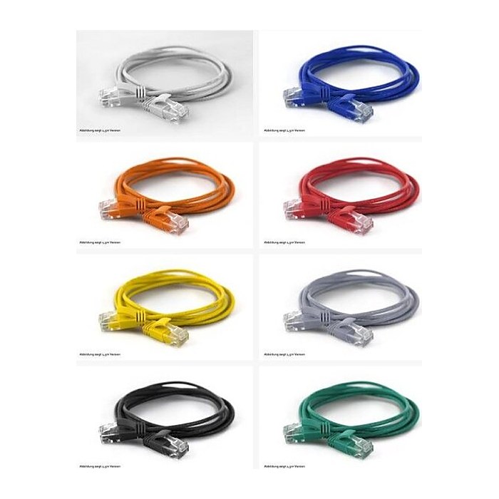 Wantec Patchkabel UTP CAT6a d=2,8mm 0,20m schwar