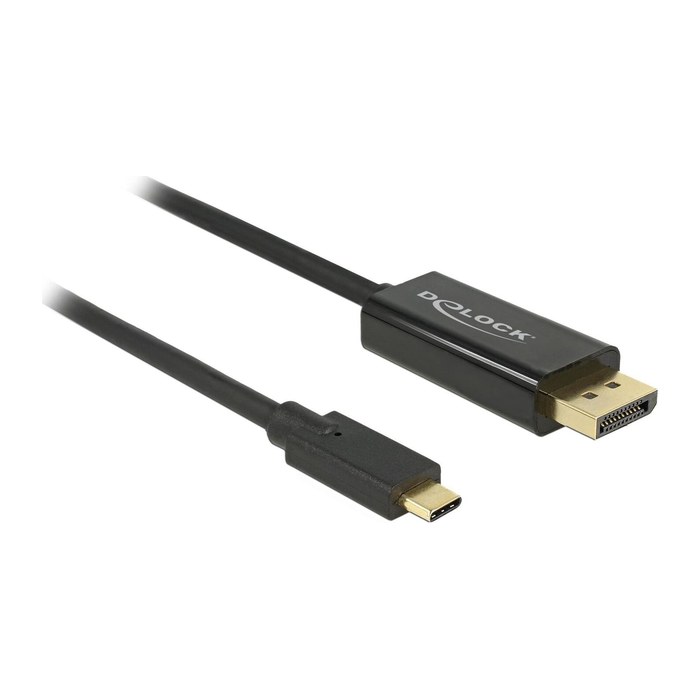 DeLOCK USB C/DisplayPort Kabel 4K 60Hz 1,0 m schwarz, 1 St.