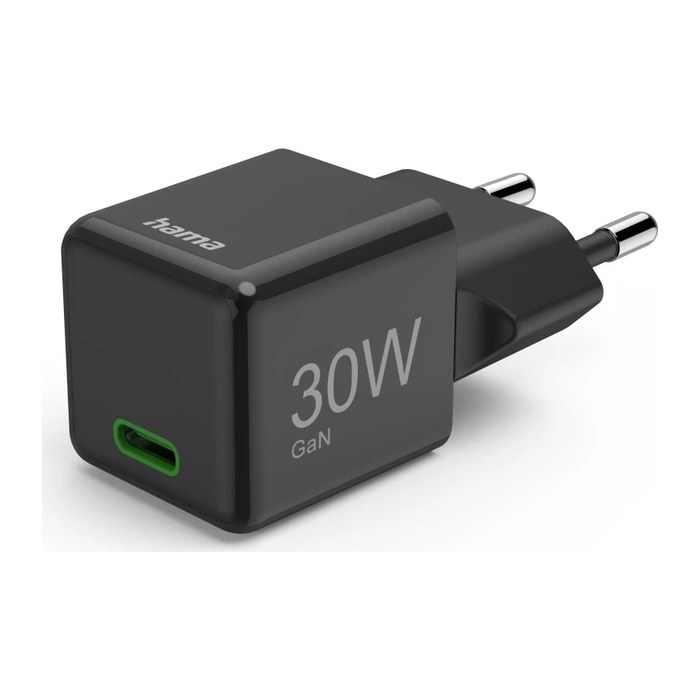 hama GaN-Ladeadapter schwarz, 30 Watt
