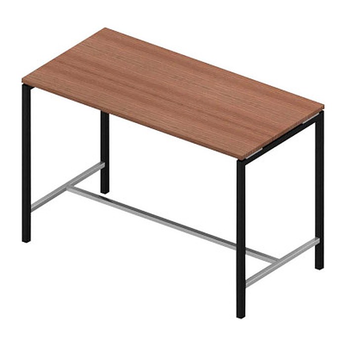 Quadrifoglio Stehtisch Creo nussbaum rechteckig, 4-Fuß-Gestell grau, 160,0 x 80,0 x 107,0 cm