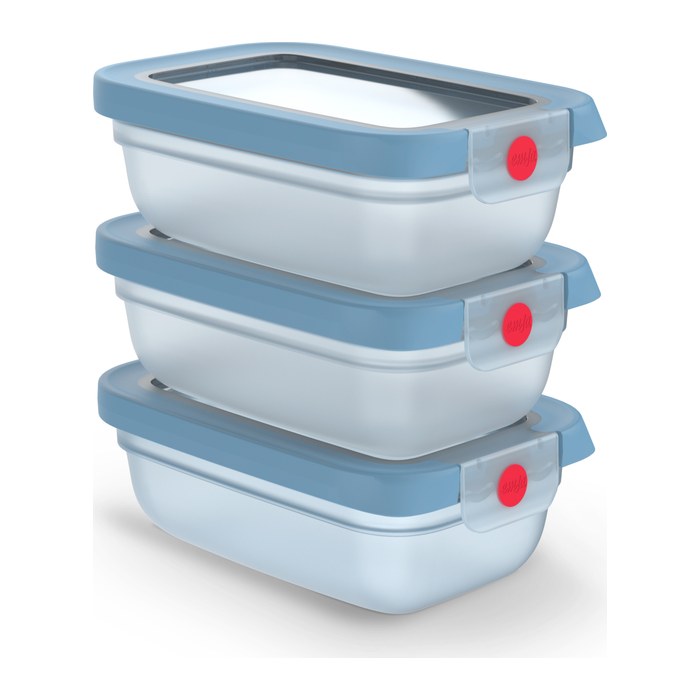 emsa Frischhaltedosen-Set ONECLICK blau 0,5 l, 3 St.