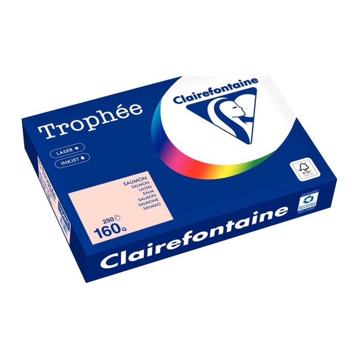 Clairefontaine Kopierpapier Trophée lachs DIN A4 160 g/qm 250 Blatt