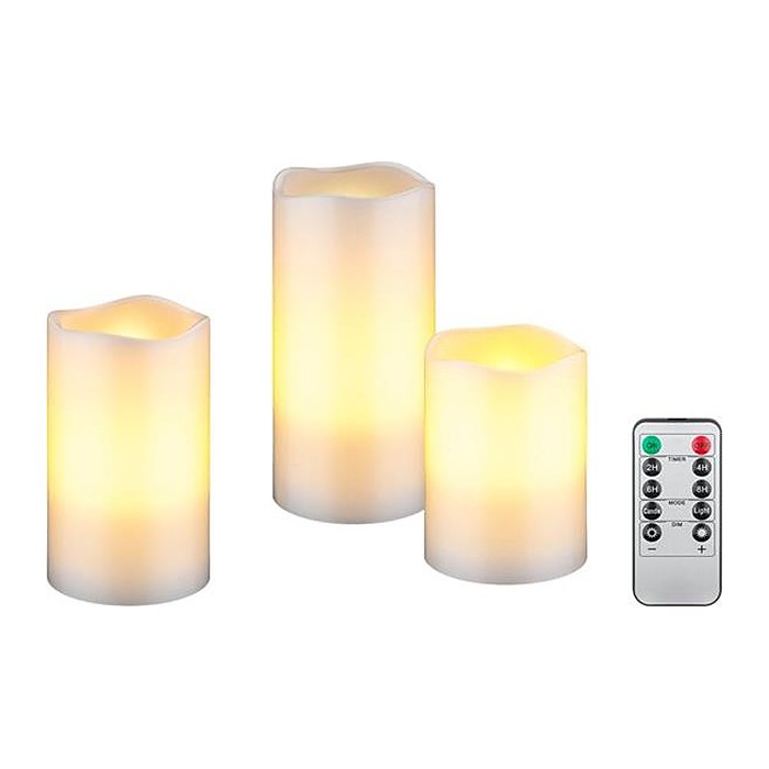 goobay LED-Kerzen weiß, 3 St.