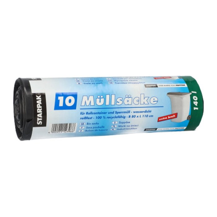 STARPAK Müllbeutel CleanUP 140,0 l schwarz 40,0 µm, 10 St.