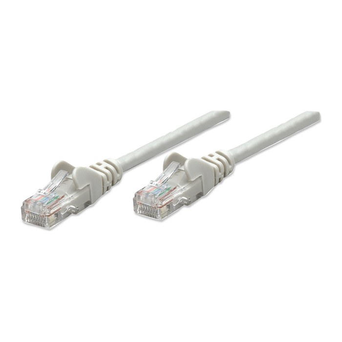 INTELLINET Patchkabel RJ45 U/UTP Cat5e 10m Hebelschutz grau