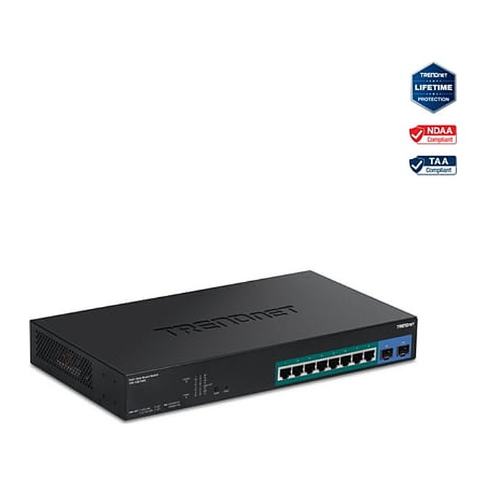TRENDnet Switch 10-Port Gbit PoE+ Web Smart 2xSFP 19"
