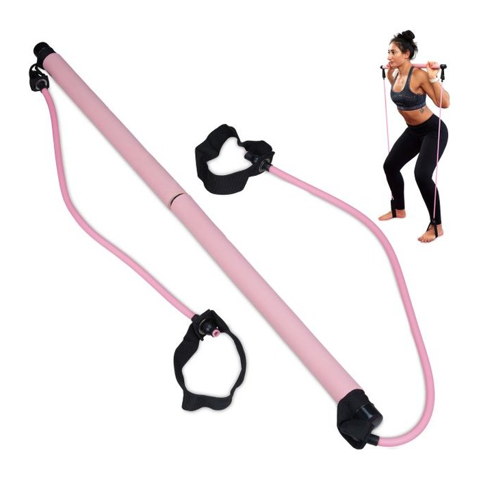 relaxdays Pilates-Stab pink, schwarz