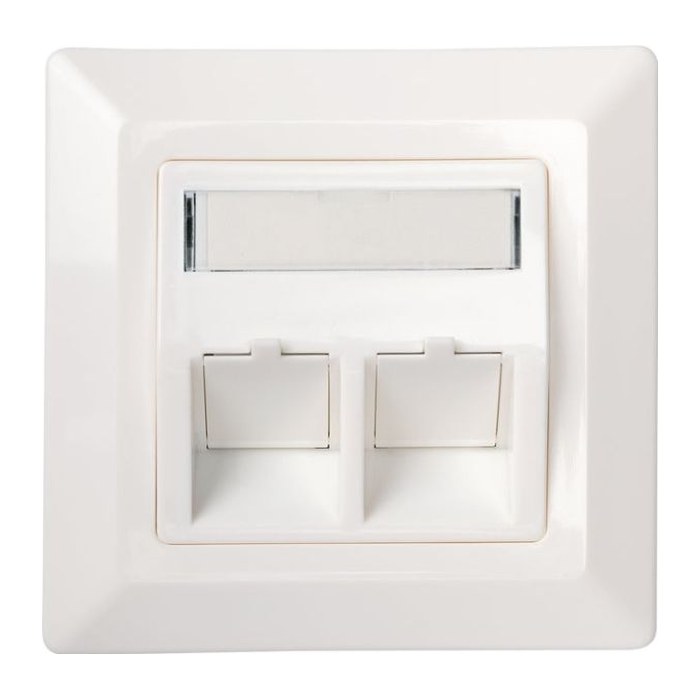 Schwaiger Anschlussdose 2x Keystone Weiß