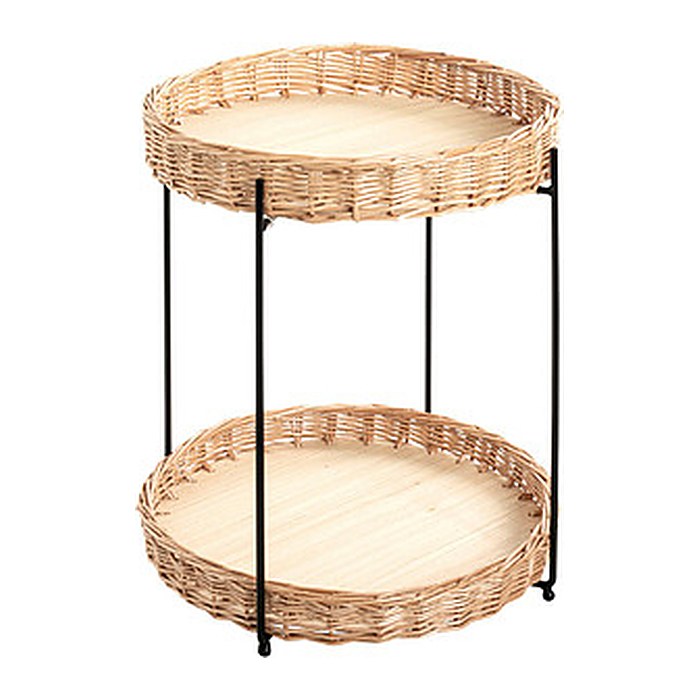 HAKU Möbel Beistelltisch rund MDF-Platte braun 42,0 x 42,0 x 49,0 cm, 1 St.