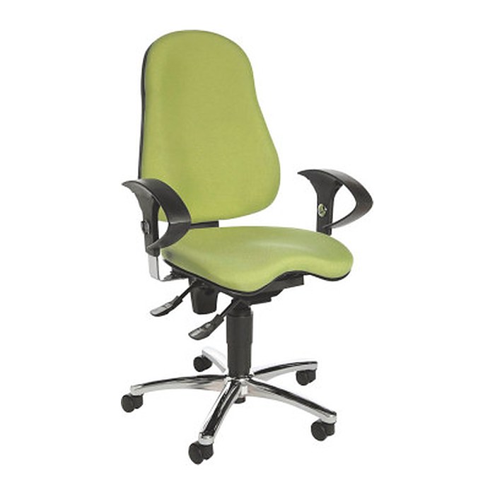 Topstar Bürostuhl Sitness® 10, SI59UG05 Stoff grün, Gestell chrom