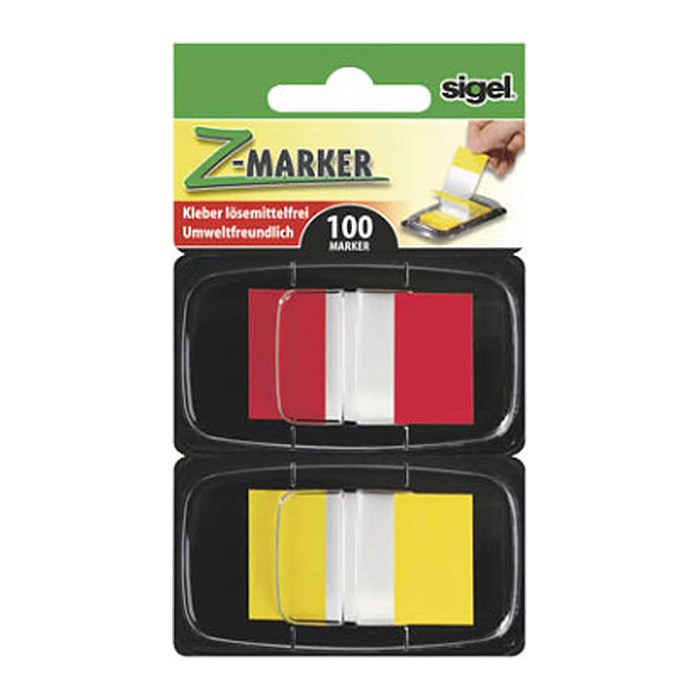 SIGEL Z-Marker Haftmarker farbsortiert 2x 50 Streifen