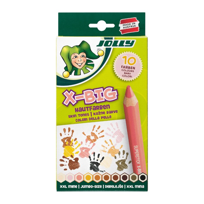 JOLLY X-BIG Hautfarben Buntstifte farbsortiert, 10 St.