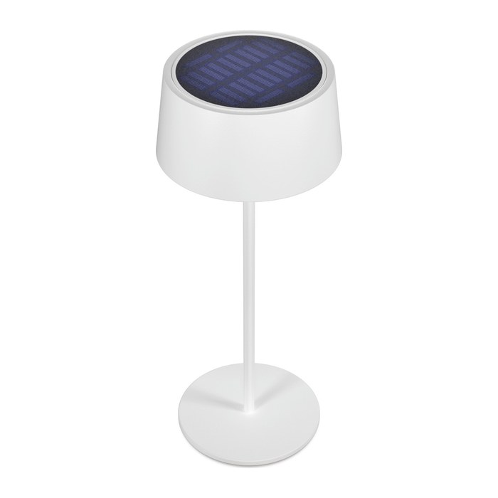 RealPower LED-Solar Tischlampe dimmbar mit Akku,weiss