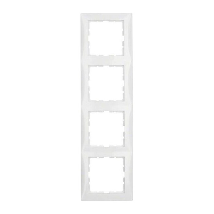 BERKER  4-fach Steckdosenrahmen 10 14 89 89 S.1 weiß 29,4 x 8,1 cm, 1 St.
