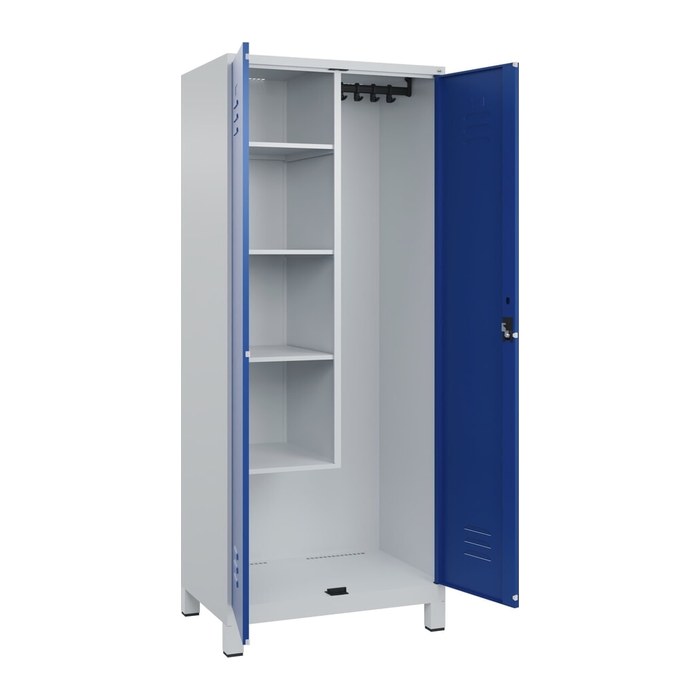CP Putzmittelschrank Classic Plus 080110-02 S10017 enzianblau, lichtgrau 4 Fachböden 80,0 x 50,0 x 195,0 cm, aufgebaut, 1 St.